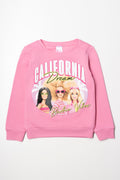 Barbie Crew Neck Track Top Pink