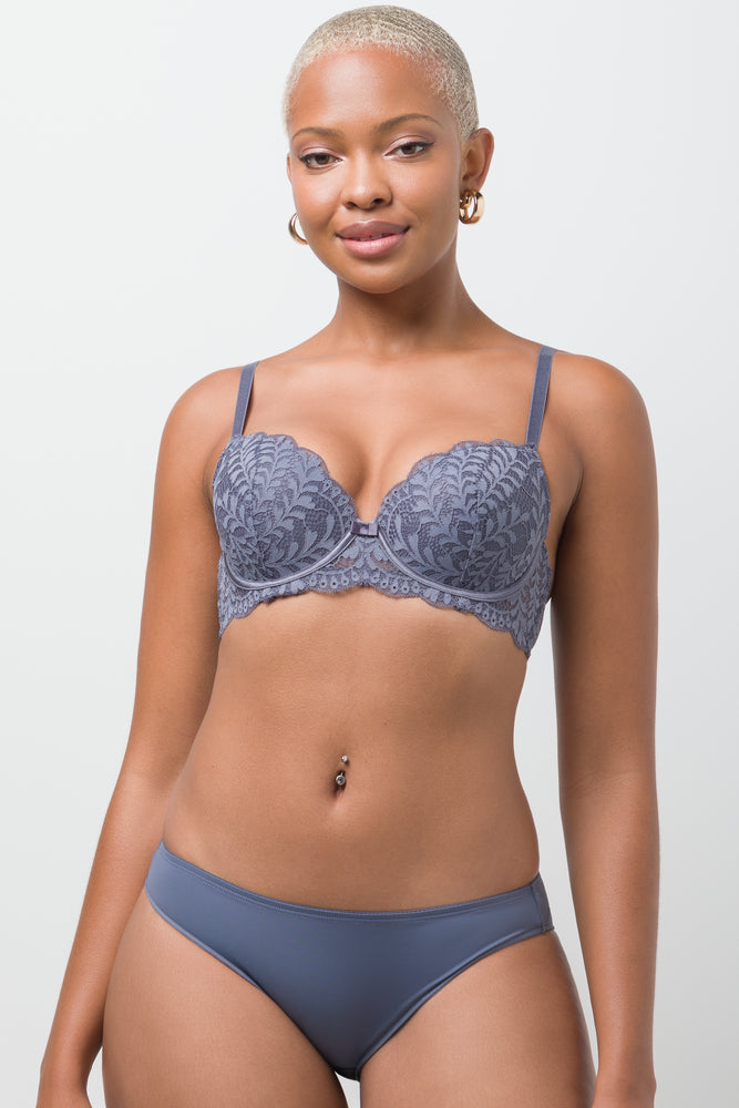 3 Pack Smooth Bikini Blue, Grey And Natural