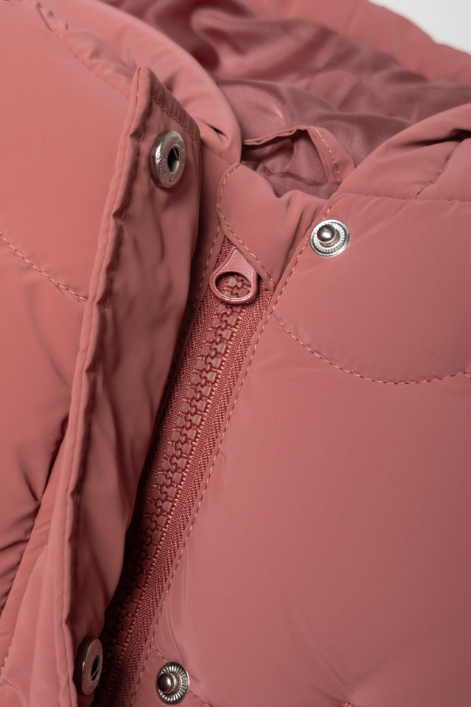 Quilted Hooded Jacket Pink