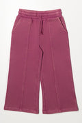 Wide Leg Trackpants Burgundy