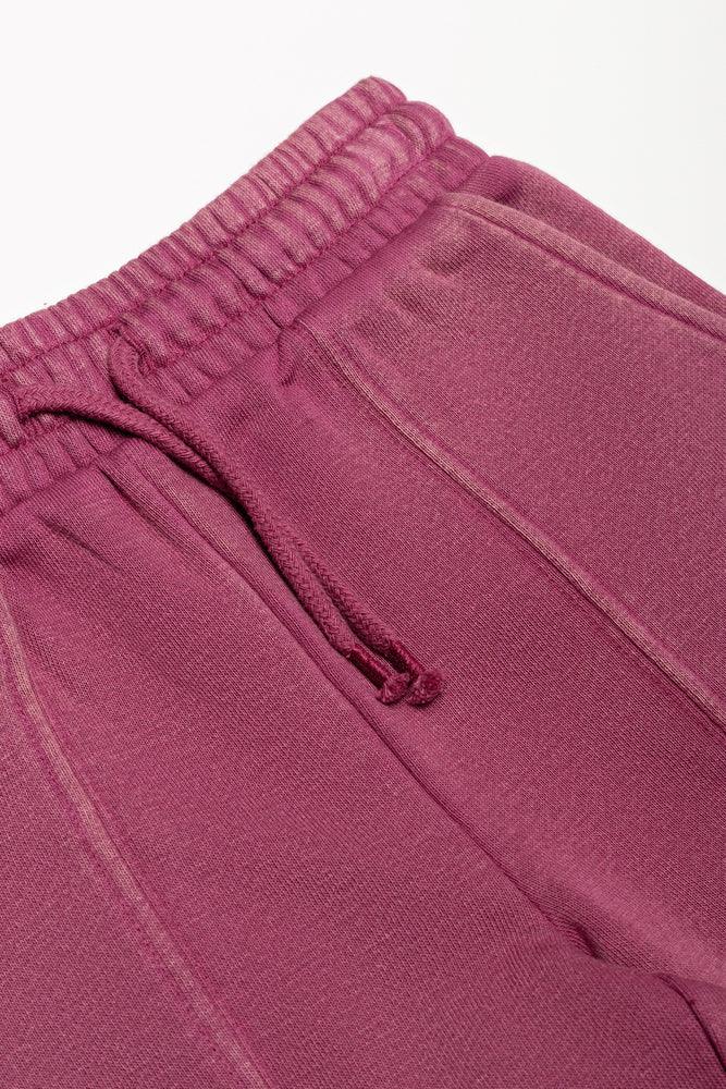Wide Leg Trackpants Burgundy (1)