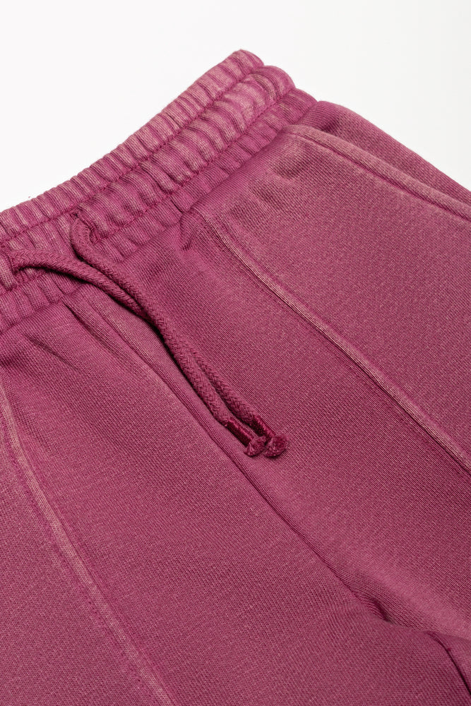 Wide Leg Trackpants Burgundy