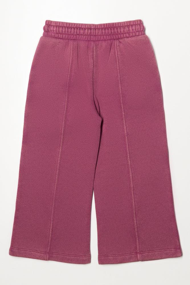 Wide Leg Trackpants Burgundy (2)