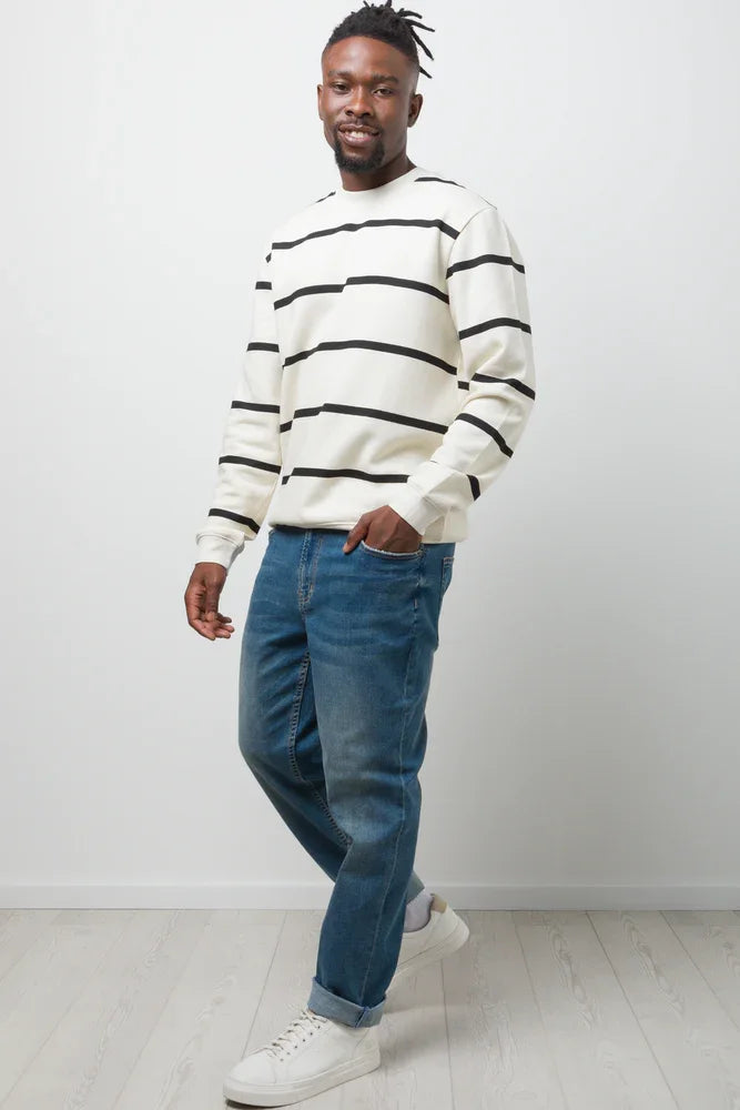 Crew Neck Tracktop Cream