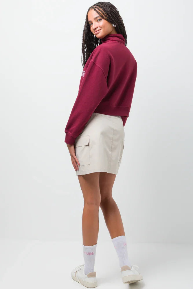 Quater Zip Top Burgundy (2)
