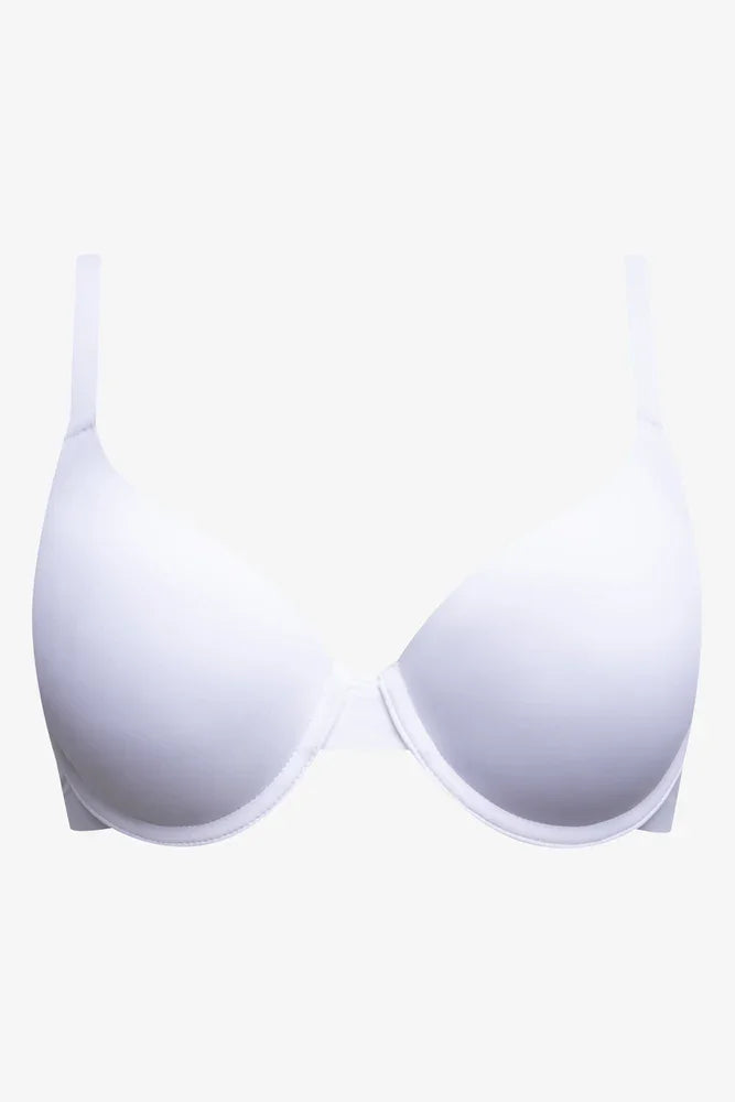 2 Pack Smooth Bonded Wing T-Shirt Bras White And Natural (1)