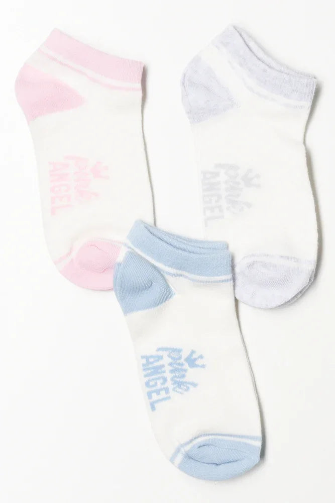 3 Pack Stripe Low Cut Socks Multi