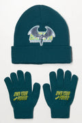 Batman 2 Piece Hat Set Blue
