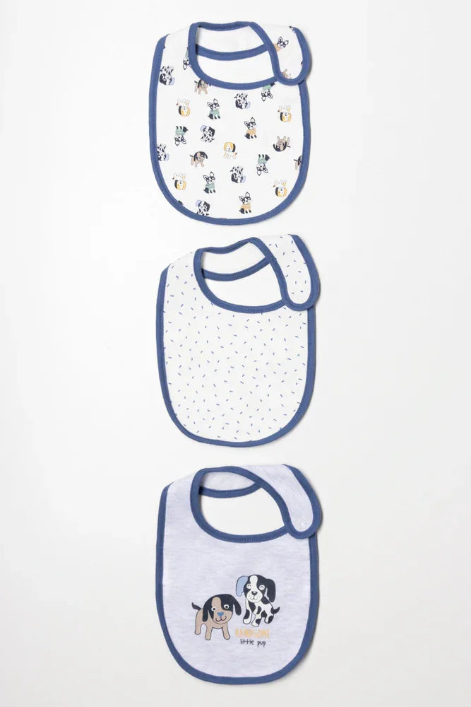 3 Pack Bibs Blue
