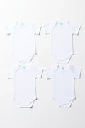 4 Pack Short Sleeve Bodyvests White