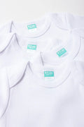 4 Pack Short Sleeve Bodyvests White (1)