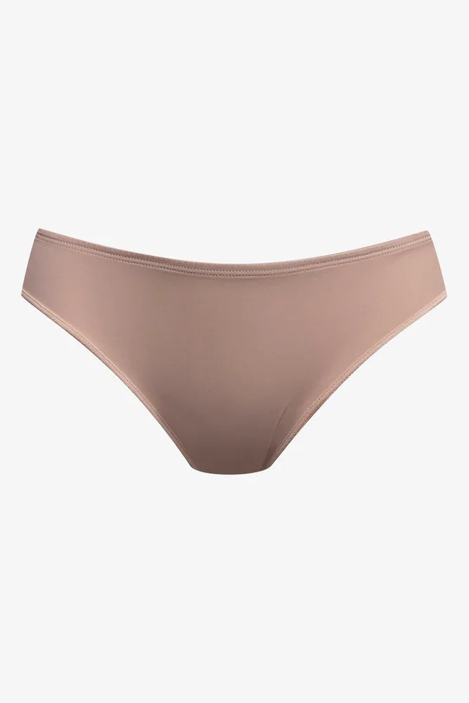 3 Pack Smooth Bikini Panties Burgundy And Natural (3)