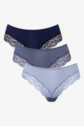 3 Pack Lace Trim Brazilian Blue & Grey (1)