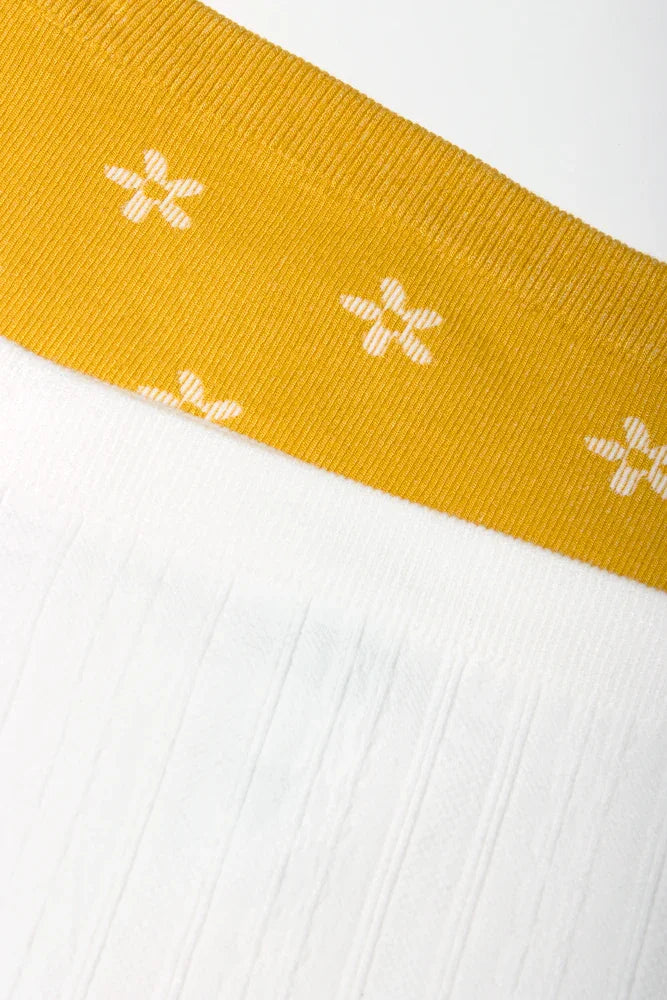 2 Pack Leggings Yellow And Cream