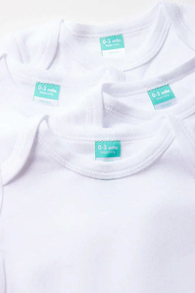 4 Pack Long Sleeve Bodyvests White (1)