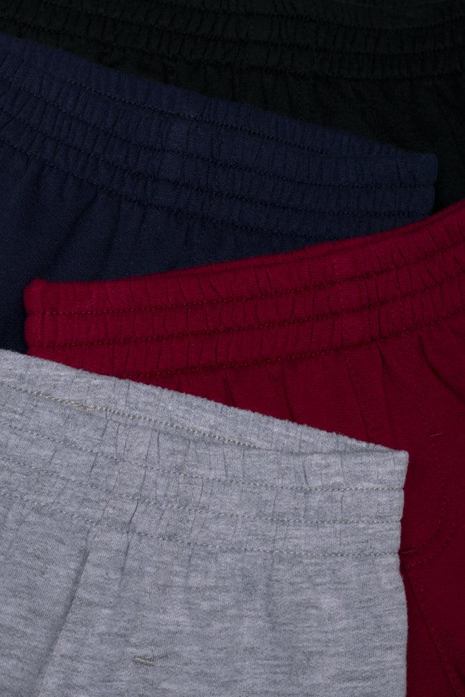 4 Pack Trackpants Black, Navy, Grey And Red
