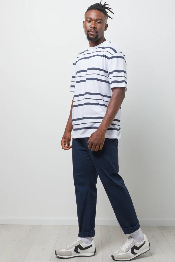 Stripe Short Sleeve T-Shirt Navy And White