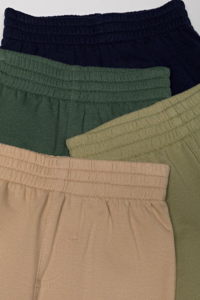 4 Pack Trackpants Navy, Natural And Green