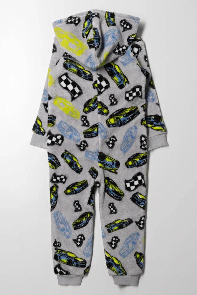 Racing Car Onesie Grey (2)