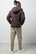 Hooded Puffer Jacket Brown (2)