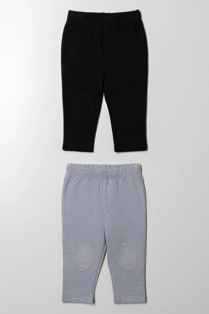 2 Pack Leggings Black And Grey
