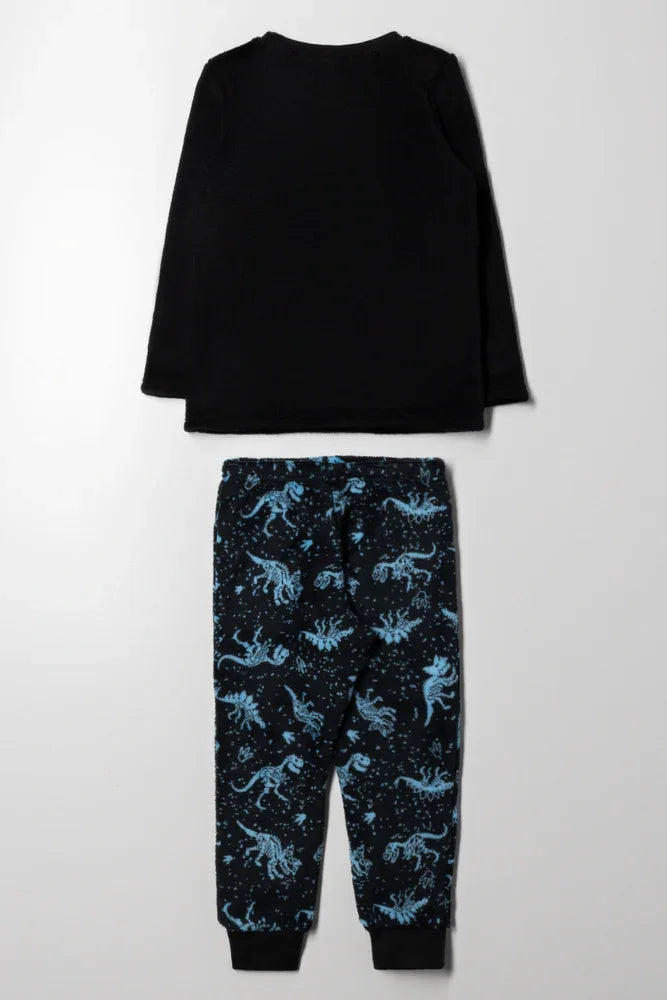 Dino Long Sleeve Pyjamas Black (3)