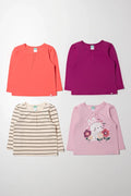 4 Pack Long Sleeve T-Shirts Multi