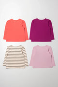 4 Pack Long Sleeve T-Shirts Multi (2)