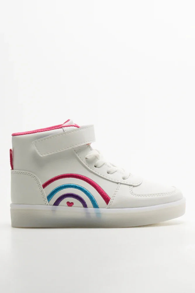 Rainbow High Top Sneakers White