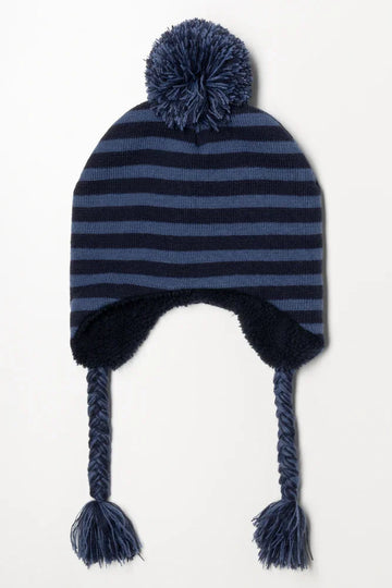 Stripe Beanie Blue