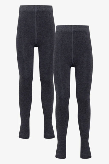 2 Pack Tights Charcoal