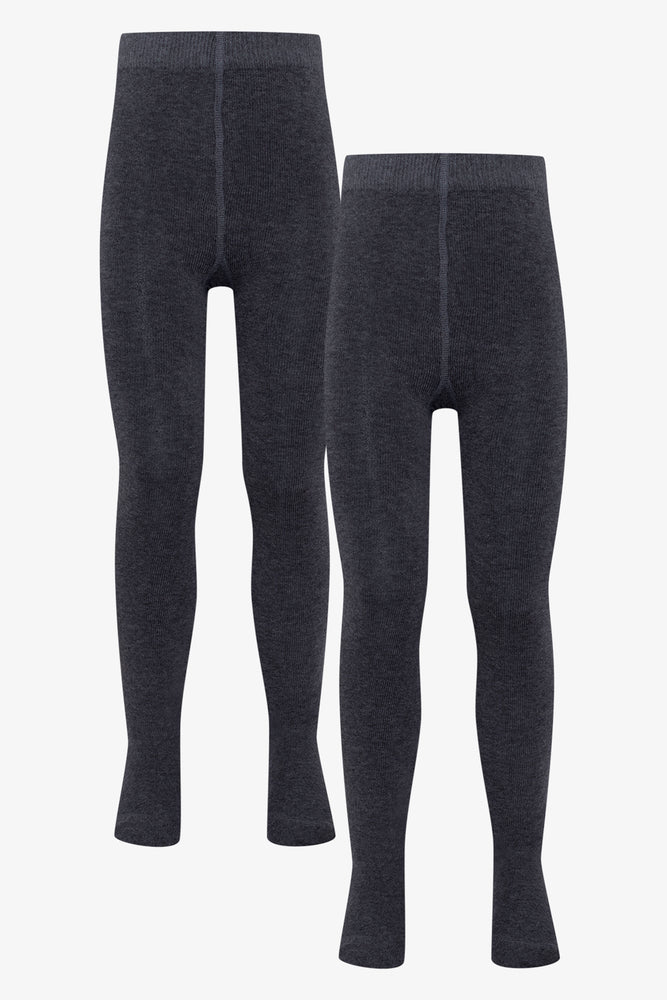 2 Pack Tights Charcoal