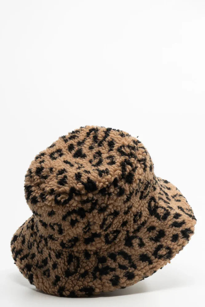 Leopard Bucket Hat Natural