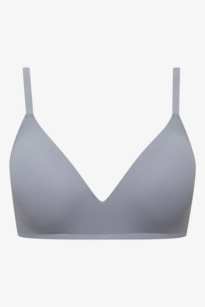 2 Pack Smooth Padded Wirefree Bra Grey And Blue