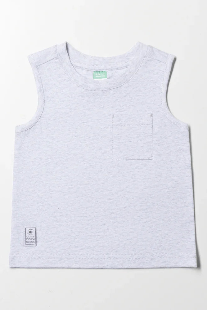 Sleeveless T-Shirt Grey
