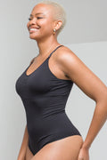 Shapewear Thong Bodysuit Black (1)