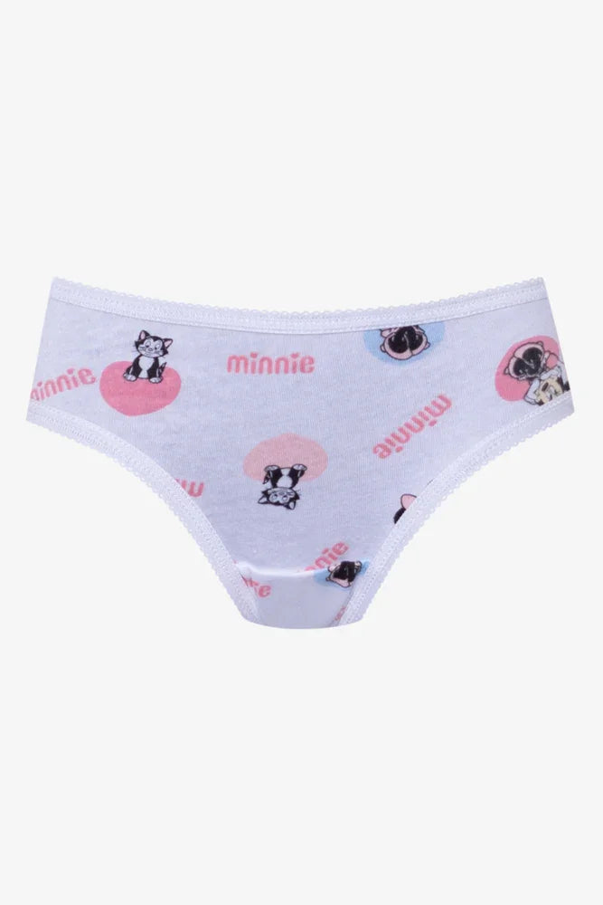 Minnie Mouse 3 Pack Bikini Panties White, Pink And Blue
