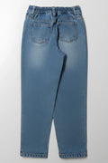 Mini  Mom Abrasion Denim Jeans Blue (4)
