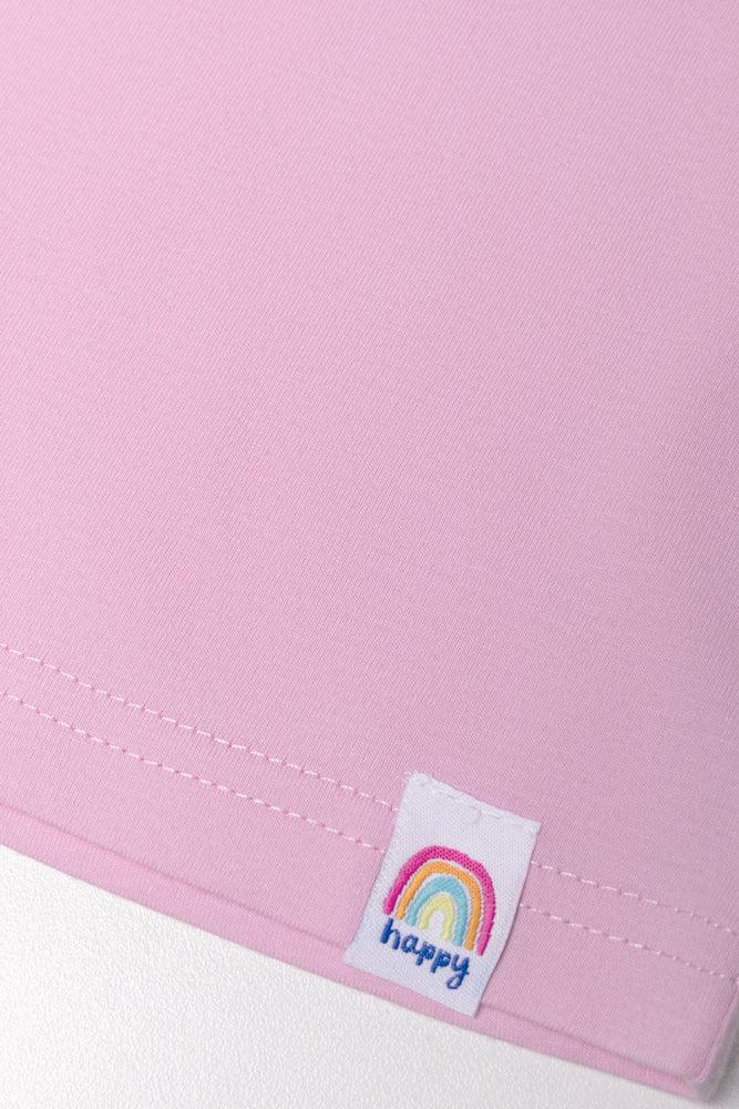 Frill Sleeve T-Shirt Pink (1)