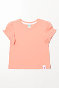 Frill Sleeve T-Shirt Pink