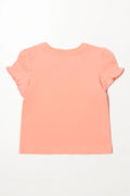 Frill Sleeve T-Shirt Pink (2)