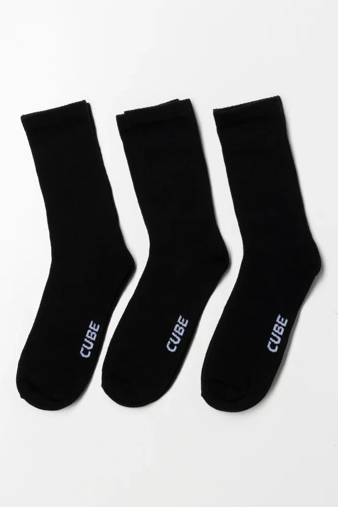 3 Pack Socks Black