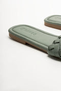 Weave Mule Sandal Green (3)
