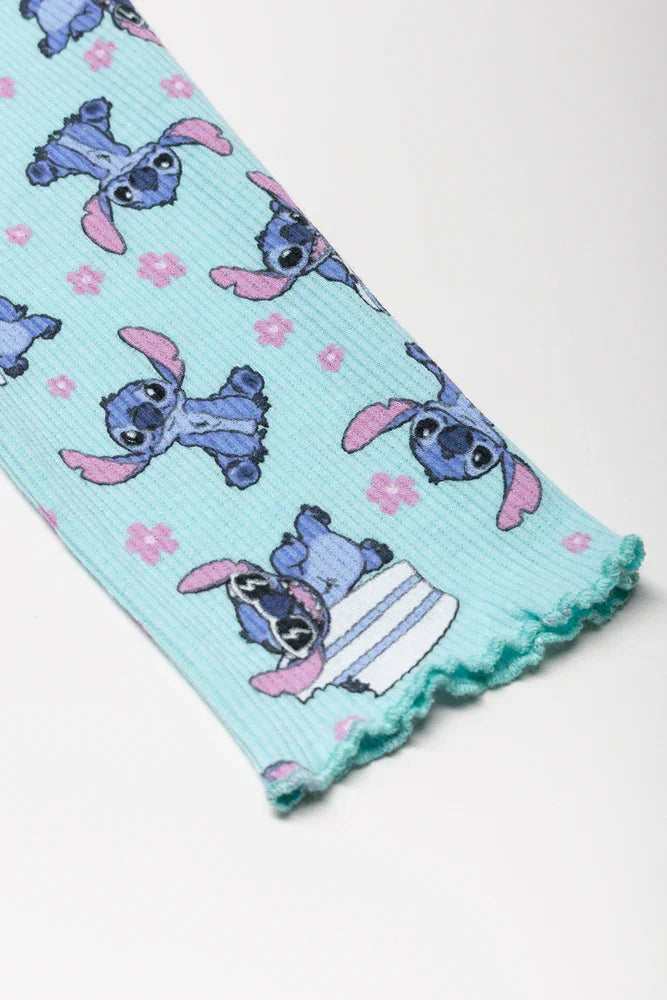 Lilo And Stitch Rib Leggings Blue