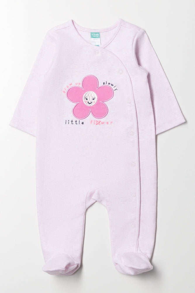 Flower Babygrow Pink