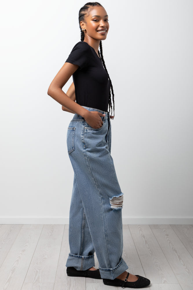 Short Sleeve Seamless Rib Bodysuit Black