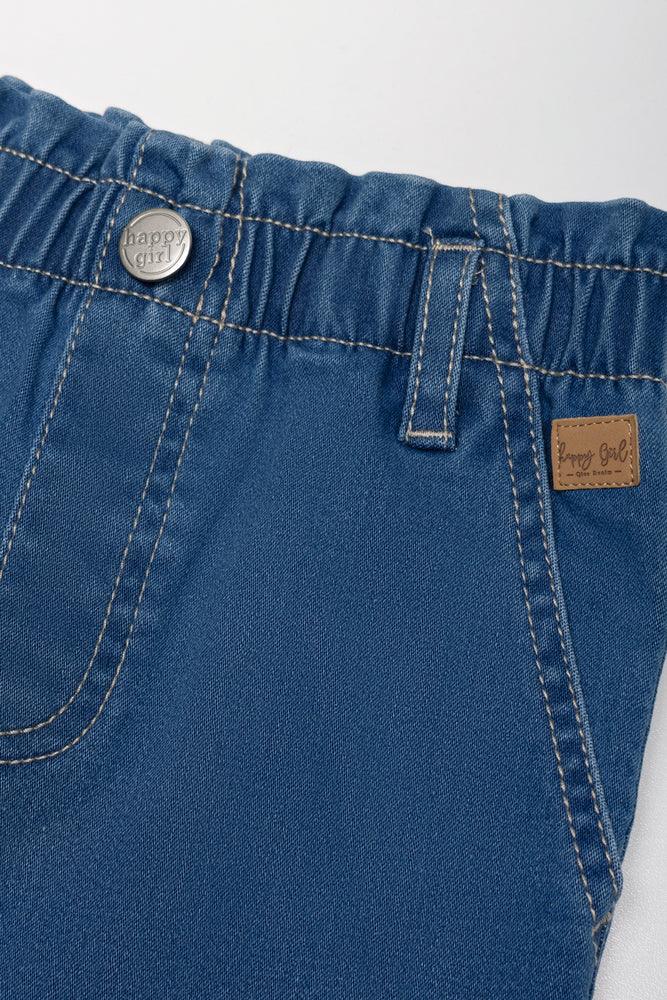 Mini Mom Paperbag Denim Jeans Blue