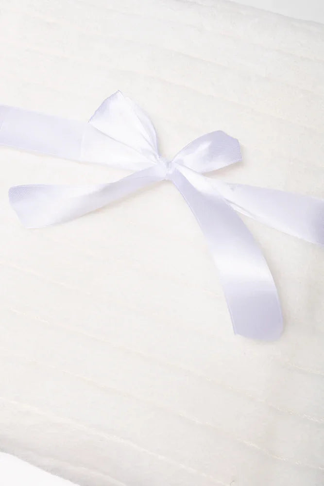 Rib Waffle Blanket White