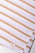 Short Sleeve Stripe T-Shirt White And Brown (2)