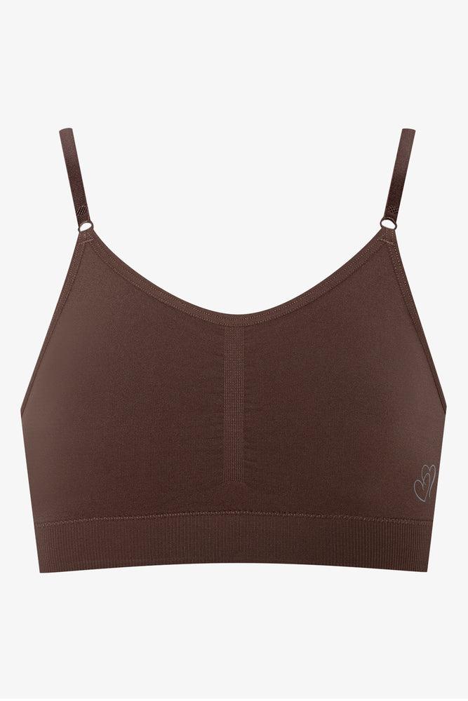 2 Pack Seamfree Bras Brown